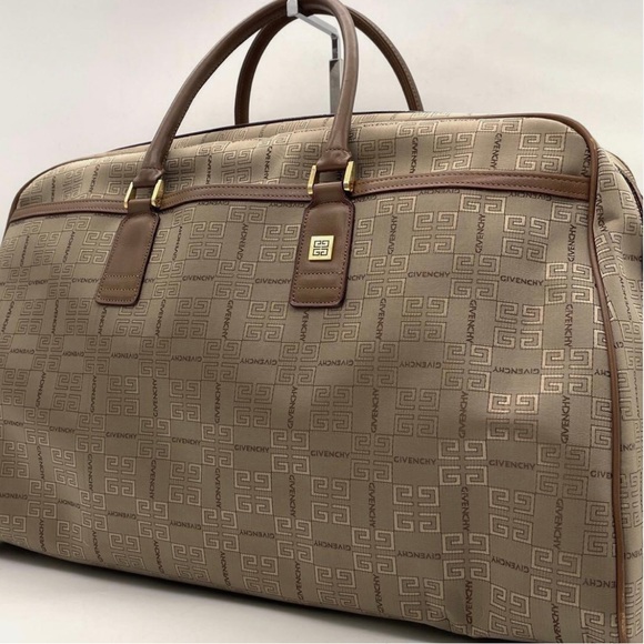 Givenchy Monogrammed Canvas Leather Trim Travel Bag - Picture 10 of 12